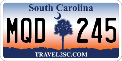 SC license plate MQD245