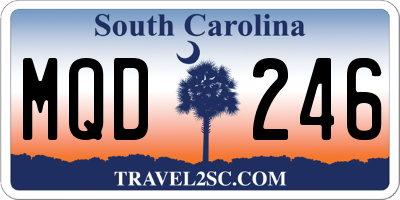 SC license plate MQD246