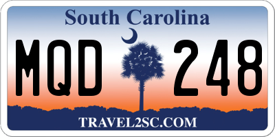 SC license plate MQD248