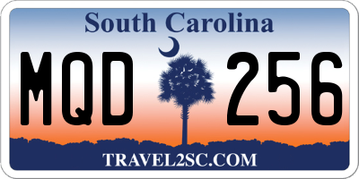 SC license plate MQD256
