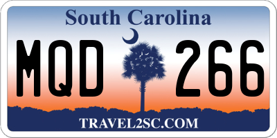 SC license plate MQD266