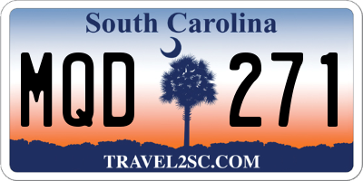 SC license plate MQD271