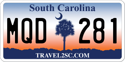 SC license plate MQD281