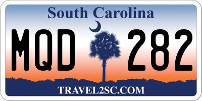 SC license plate MQD282