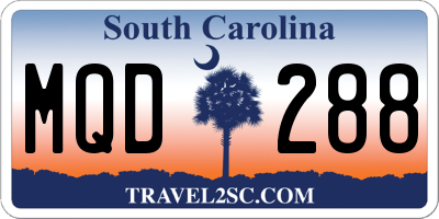 SC license plate MQD288
