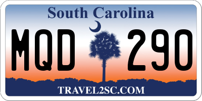 SC license plate MQD290