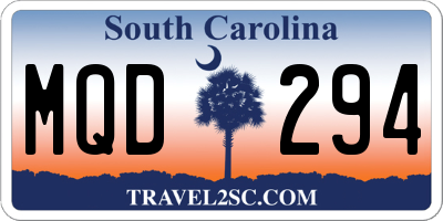 SC license plate MQD294
