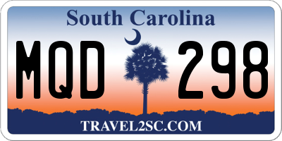 SC license plate MQD298