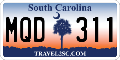 SC license plate MQD311