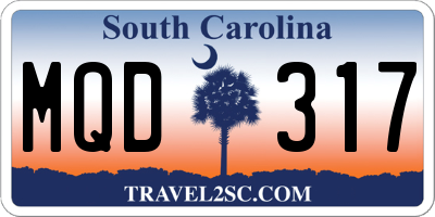 SC license plate MQD317