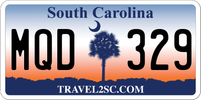 SC license plate MQD329