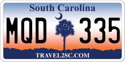 SC license plate MQD335