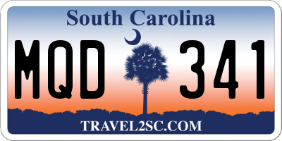 SC license plate MQD341