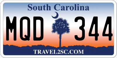 SC license plate MQD344