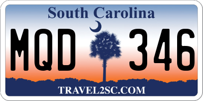 SC license plate MQD346