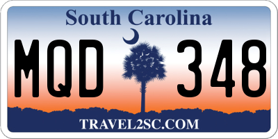 SC license plate MQD348