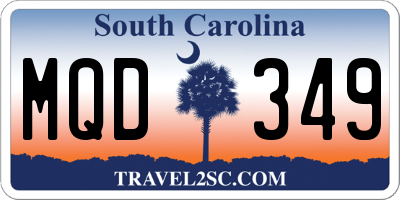 SC license plate MQD349
