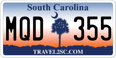 SC license plate MQD355