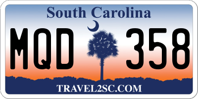 SC license plate MQD358