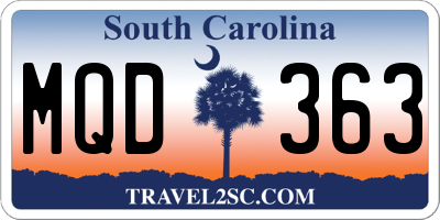 SC license plate MQD363