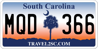 SC license plate MQD366