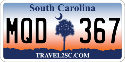 SC license plate MQD367