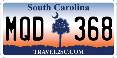 SC license plate MQD368