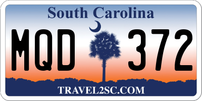 SC license plate MQD372