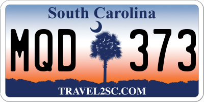 SC license plate MQD373