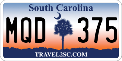 SC license plate MQD375