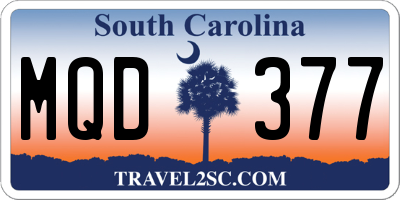 SC license plate MQD377