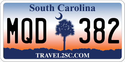 SC license plate MQD382
