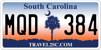 SC license plate MQD384