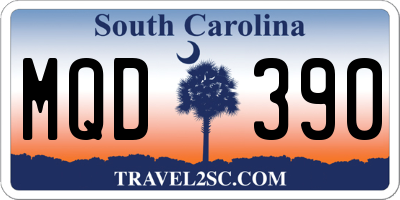 SC license plate MQD390