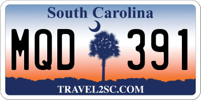 SC license plate MQD391