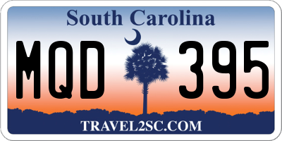 SC license plate MQD395