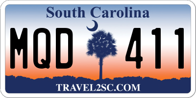 SC license plate MQD411