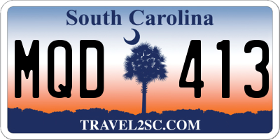 SC license plate MQD413