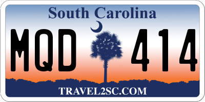 SC license plate MQD414