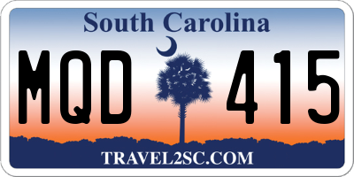 SC license plate MQD415