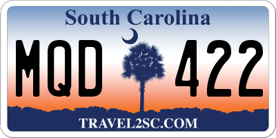 SC license plate MQD422