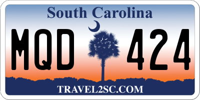 SC license plate MQD424