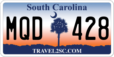 SC license plate MQD428