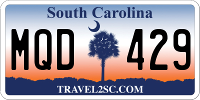 SC license plate MQD429