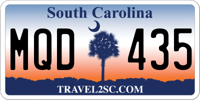 SC license plate MQD435