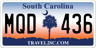 SC license plate MQD436