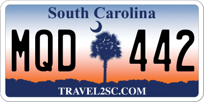 SC license plate MQD442