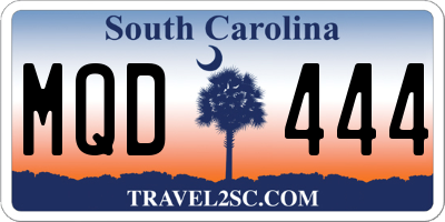 SC license plate MQD444