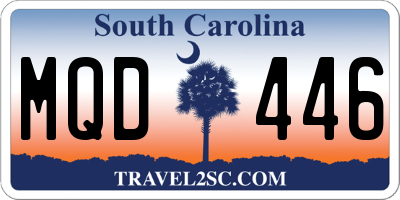 SC license plate MQD446