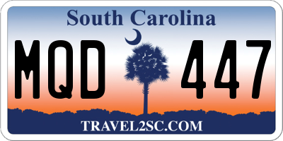 SC license plate MQD447
